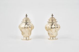 Two silver vases, London, 19th century