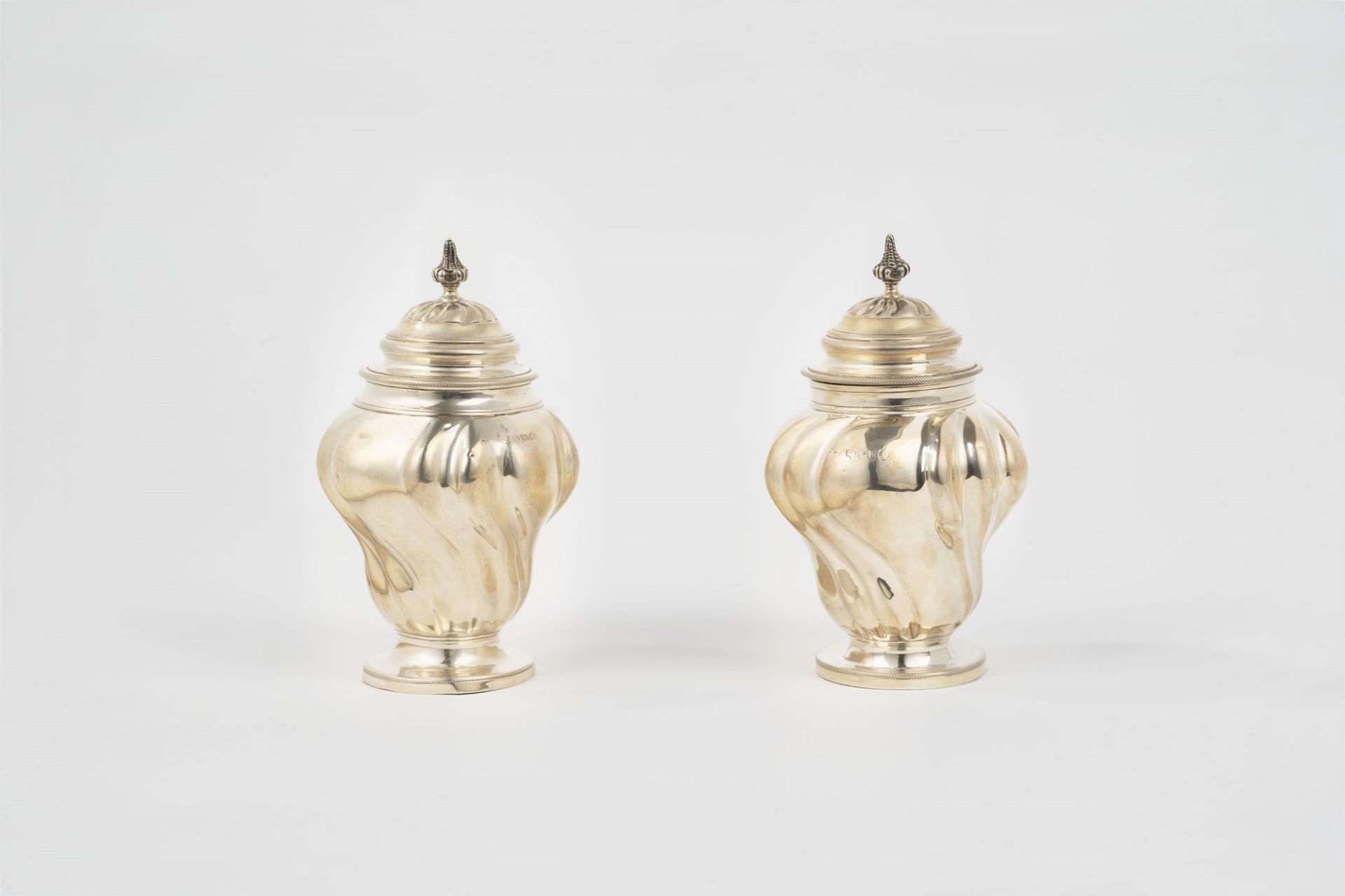Two silver vases, London, 19th century