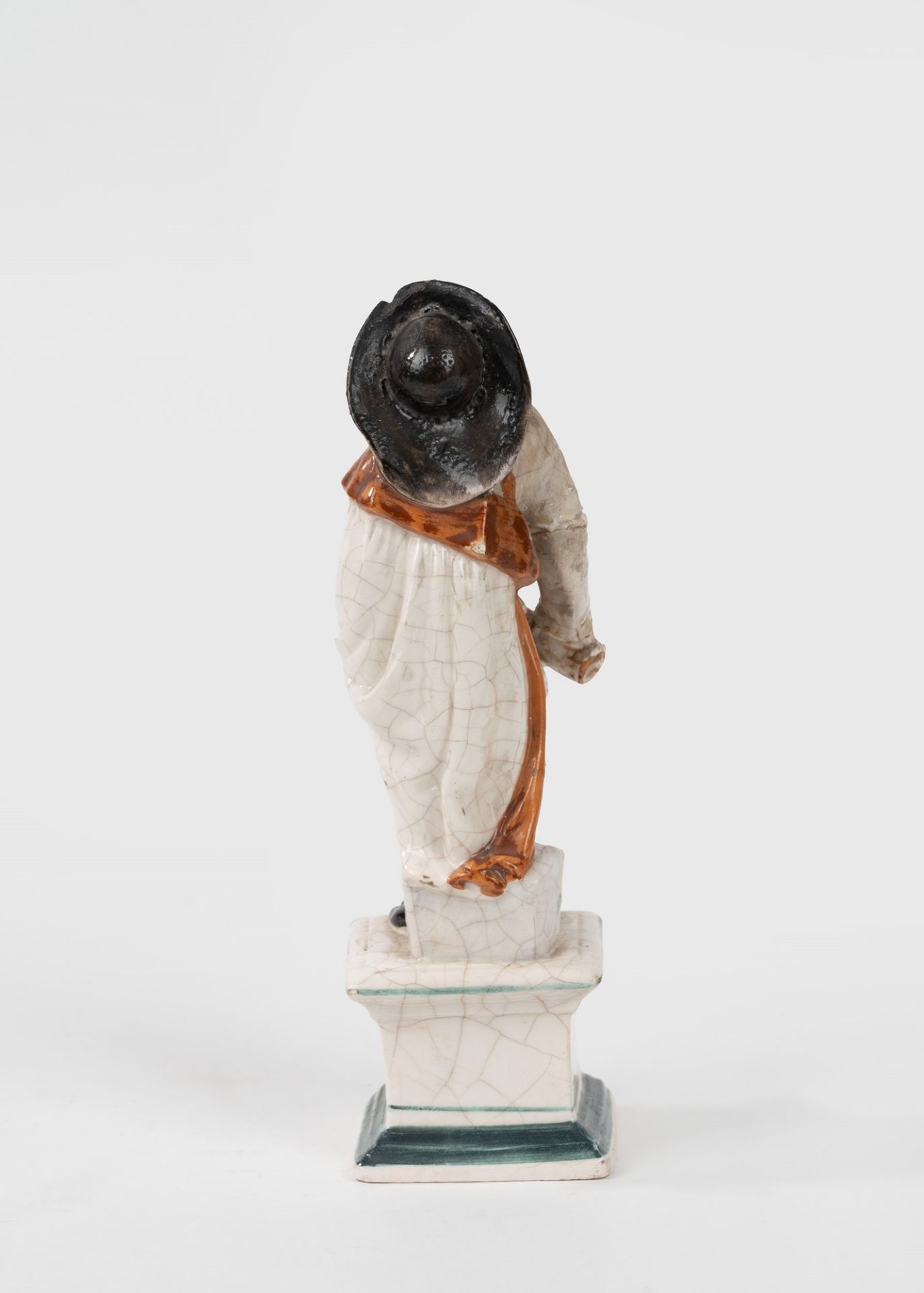Polychrome earthenware sculpture depicting a Venetian mask, 19th century - Image 2 of 3