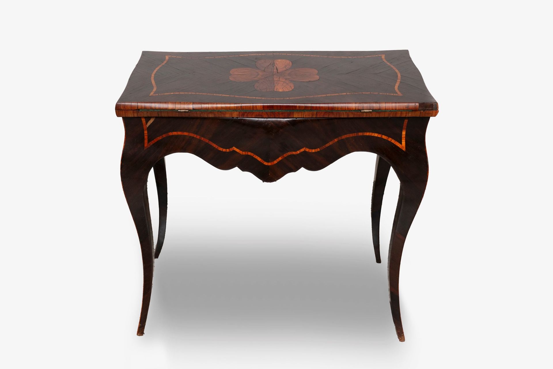 Opening game table inlaid in various woods, Genoa, 18th century - Image 2 of 5