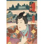 Utagawa Kuniyoshi (Giappone 1768-Giappone 1861) - Five woodcuts depicting figures from the Kabuki t