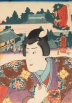 Utagawa Kuniyoshi (Giappone 1768-Giappone 1861) - Five woodcuts depicting figures from the Kabuki t
