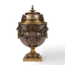 Silvered and gilded copper cup, 19th century