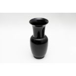 Venini black glass vase, 1980s