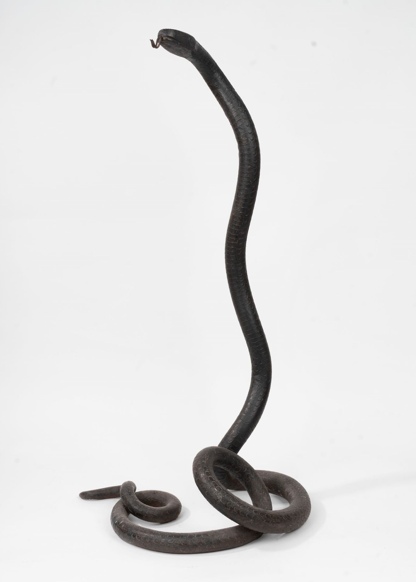 Iron sculpture depicting a snake, early 20th century