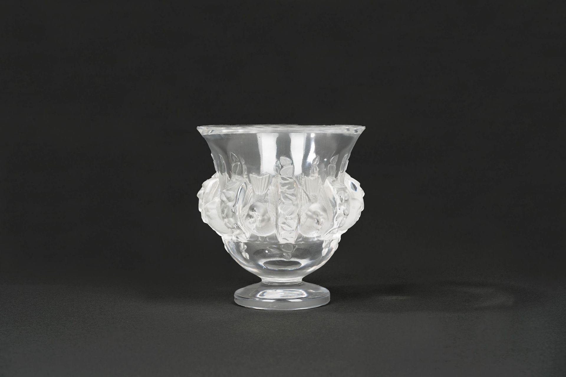 Lalique - Dampierre model glass vase, 1950s