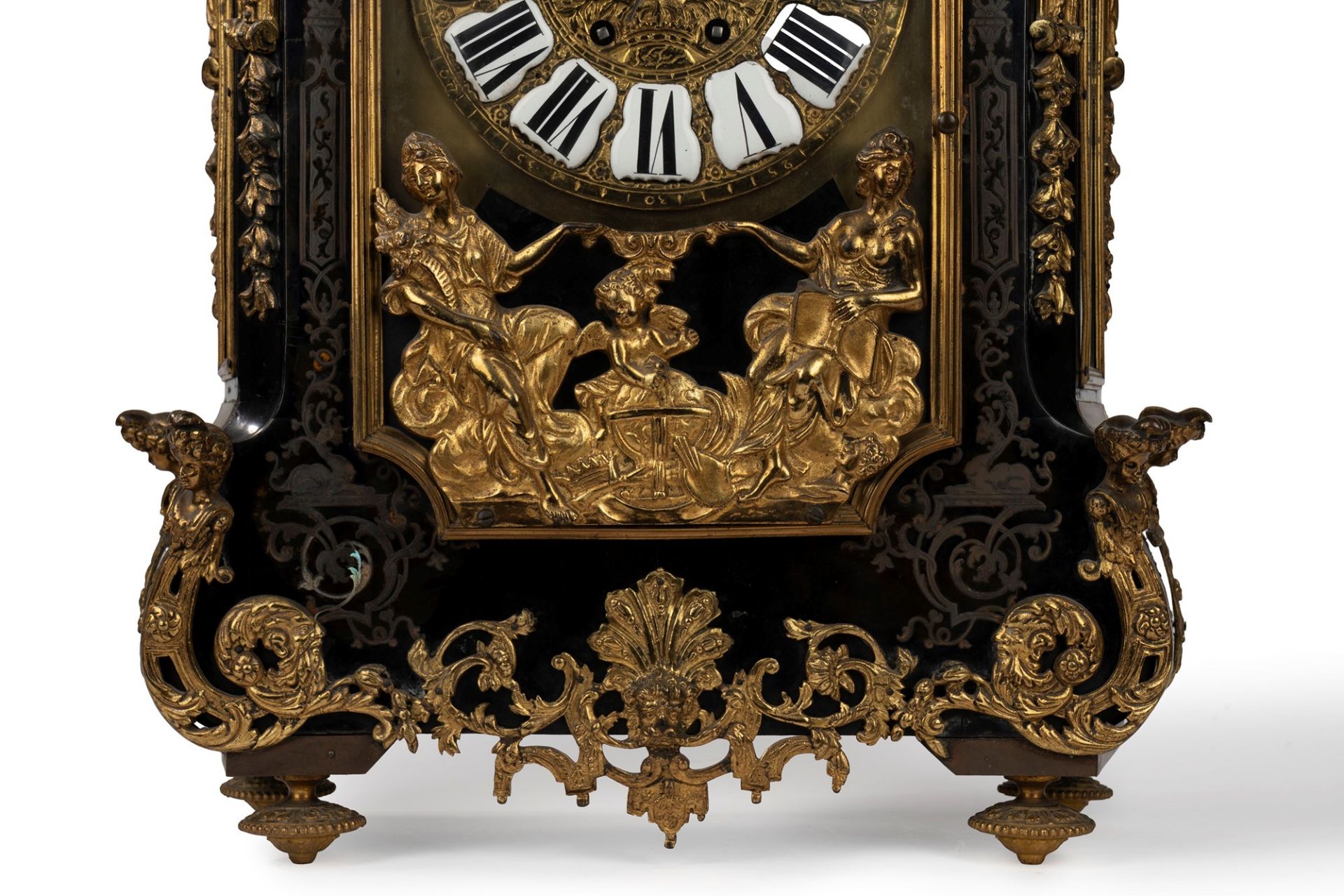 Cartel clock with gilded bronze applications, Napoleon III, France, 19th century - Image 7 of 8