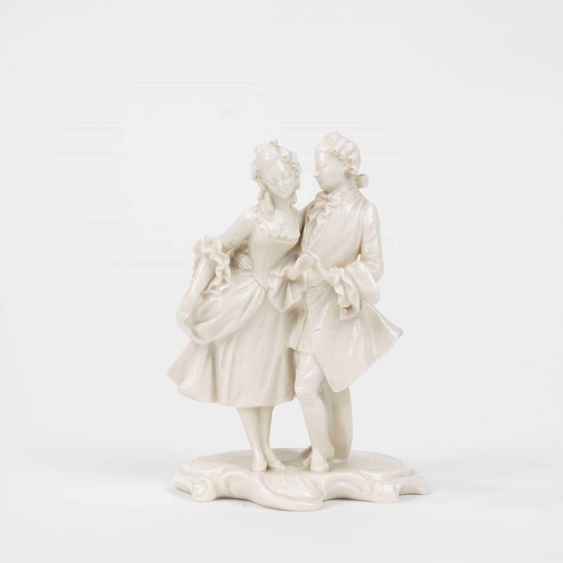 Lot consisting of seven white porcelain sculptures, 20th century - Image 4 of 10