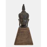 Bronze Buddha head. Thailand, 19th/20th century