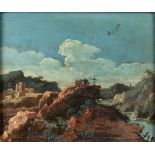 Roman school, XVIII century - River landscape