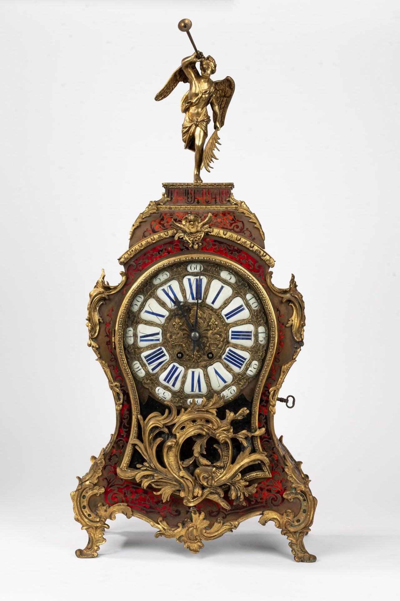 Napoleon III Boulle clock in gilded bronze, 19th century