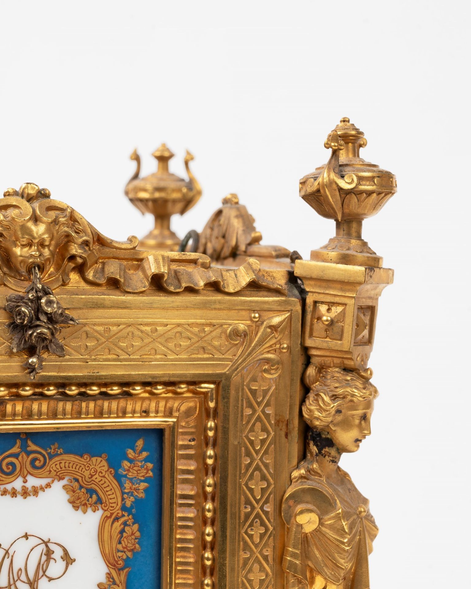 Important Napoleon III jardinier in gilded bronze and porcelain, France, 19th century - Image 5 of 7