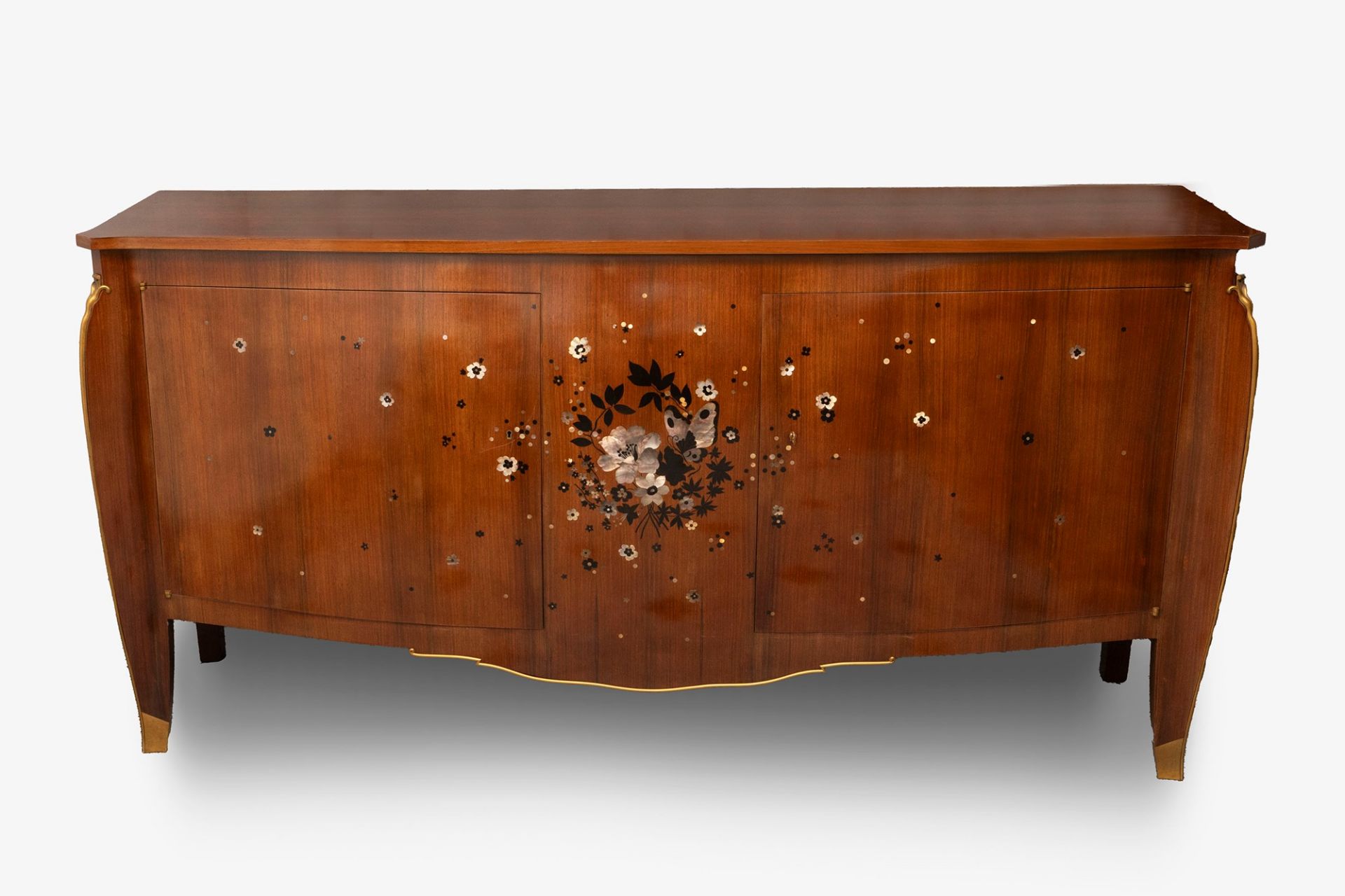 Jules Leleu - Important and rare pair of commodes inlaid with mother of pearl and various woods - Image 2 of 7