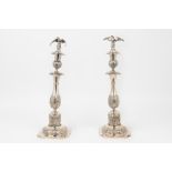 Pair of silver candlesticks, Russia 1862