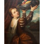 Imitator of Tiziano - Girl with a basket of fruit