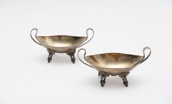 Pair of gilded silver salt shakers, France, 18th-19th centuries
