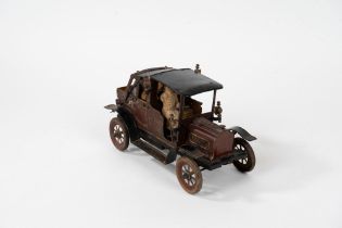 Tin toy car, early 20th century