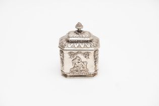 Small silver tea box, Germany, late 19th century - early 20th century