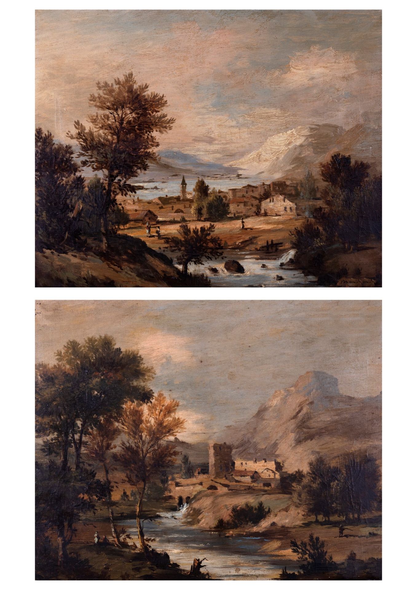 Maniera of Francesco Zuccarelli - Two river landscapes