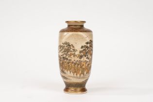 Satsuma vase in polychrome porcelain and gold, Japan Meiji period