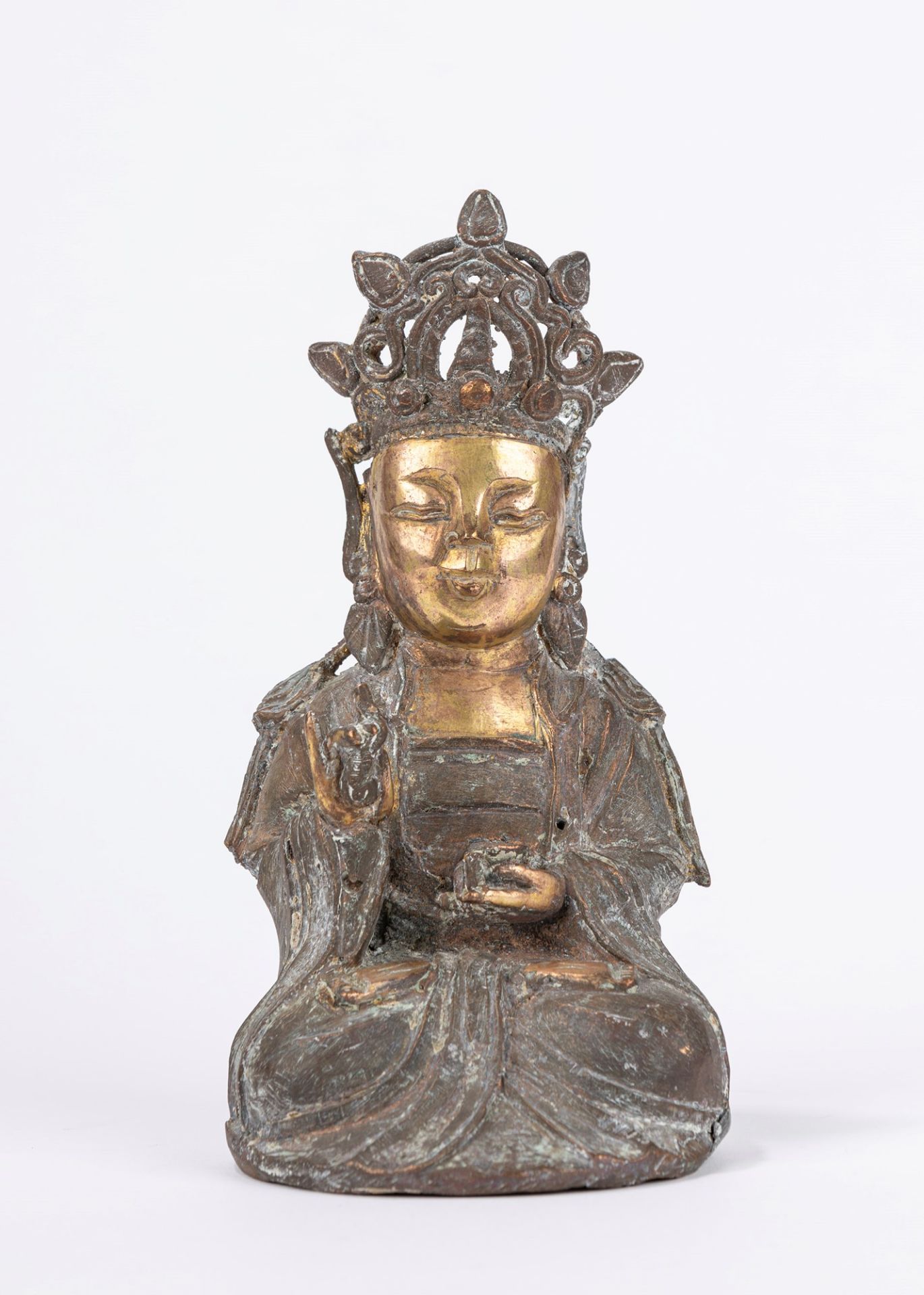Small bronze sculpture depicting Bodhisattva, China, 20th century