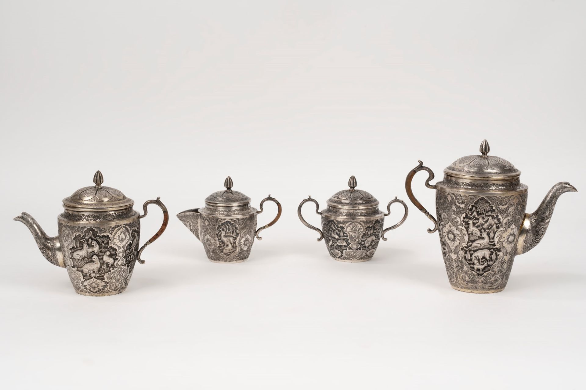 Silver tea service, Persia, 19th century - Image 2 of 2