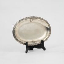 Oval silver saucer, Genoa, 19th century