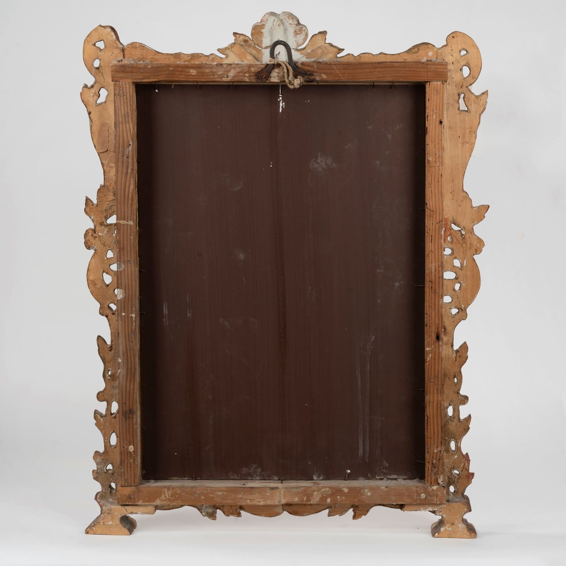 Carved and gilded wooden mirror, 20th century - Image 2 of 2