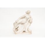 German school, XIX century - Marble sculpture depicting Ariadne on the panther