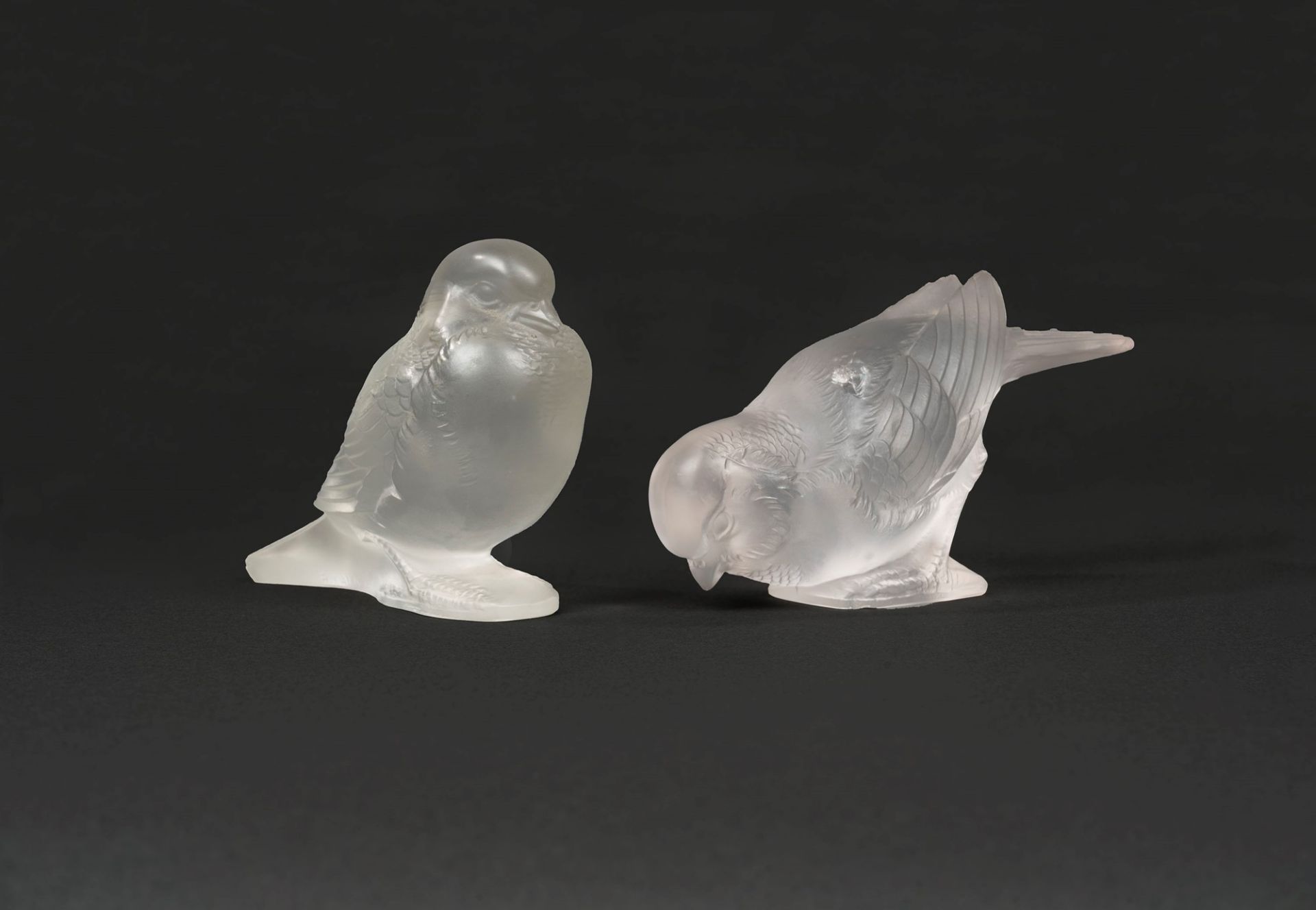 Renè Lalique - Two little birds in satin crystal - Image 3 of 3