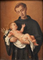 Pasquale Sarullo (Ciminna 1828-Palermo 1893) - Saint Anthony of Padua with Baby Jesus