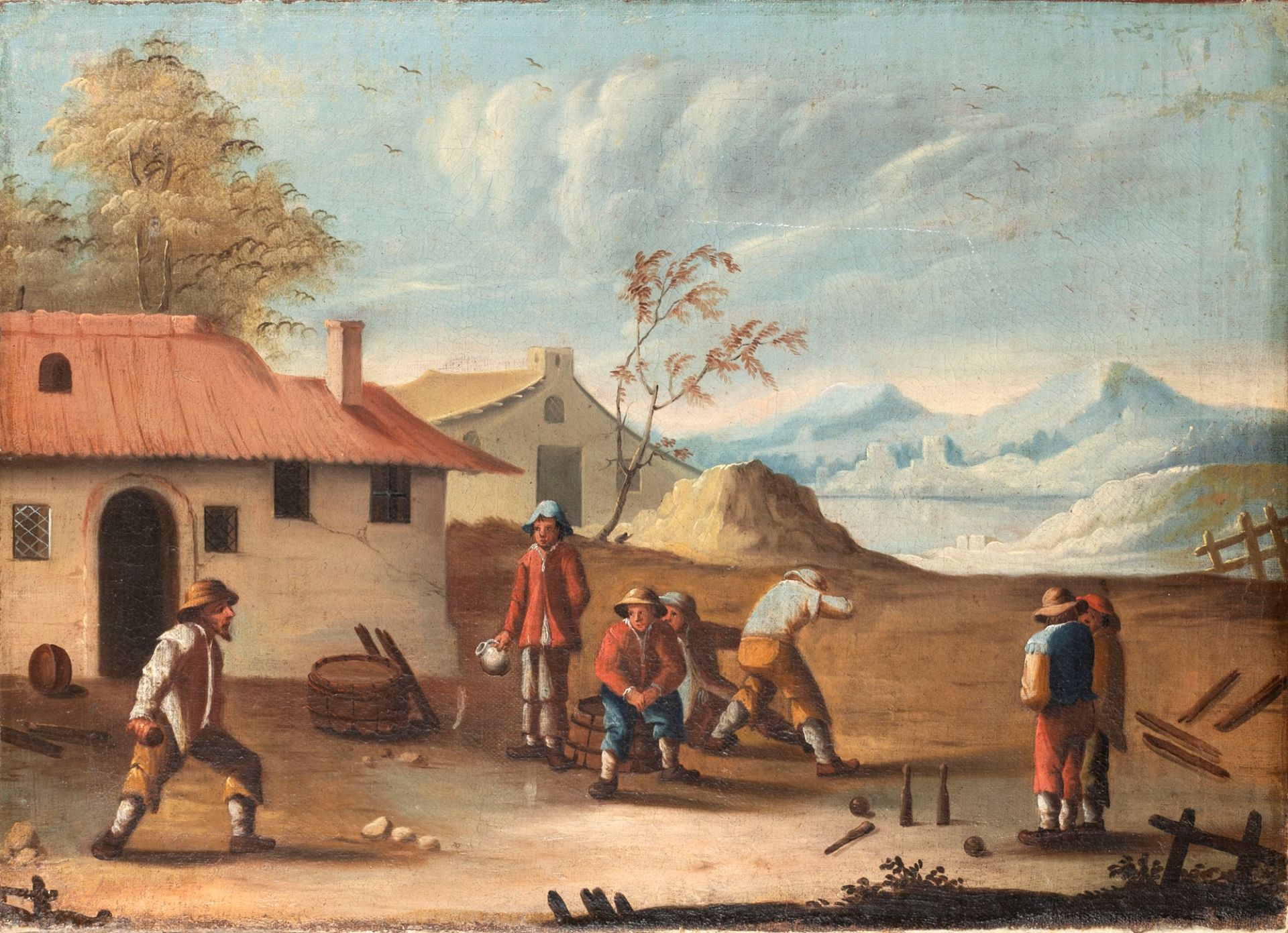 Italian school (Northern), XVIII century - Skittles players
