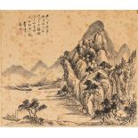 Two paintings depicting landscapes, China, 19th century