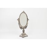 Silver dressing table with mirror, silversmith Fassi Arno Milan