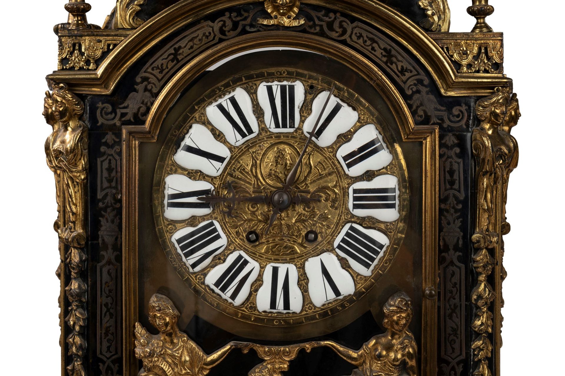 Cartel clock with gilded bronze applications, Napoleon III, France, 19th century - Image 8 of 8