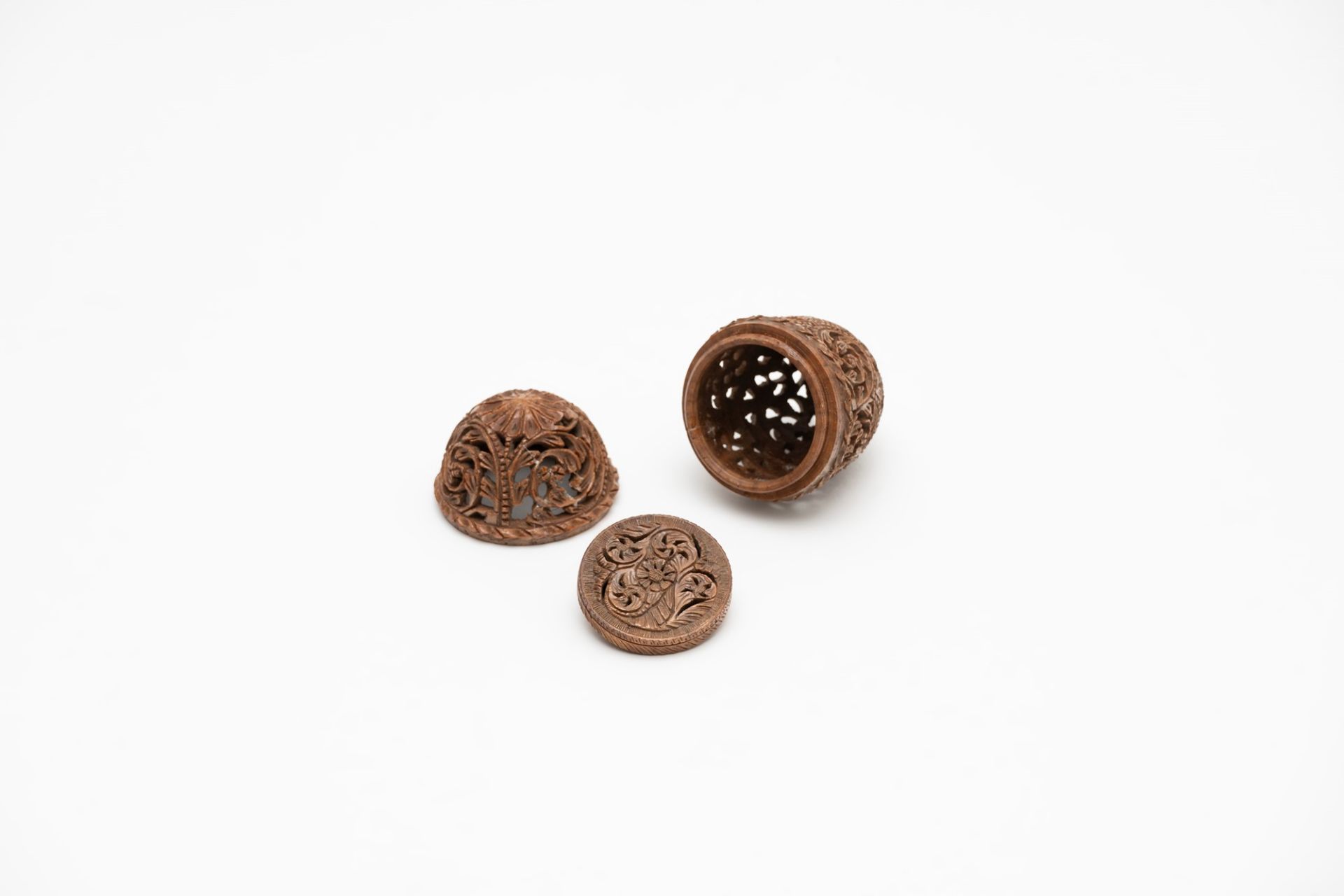 Finely carved and perforated walnut, France, 19th century