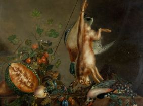 Maniera of Cornelis de Heem - Still life with game and fruit on a table