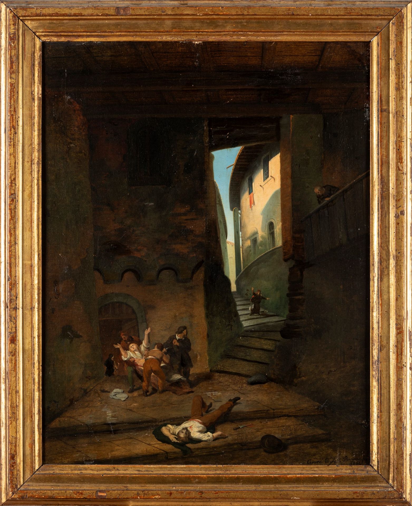 Cesare Coghetti (Bergamo, attivo tra il 1859 e il 1881) - The revenge, 1864 - Image 2 of 3