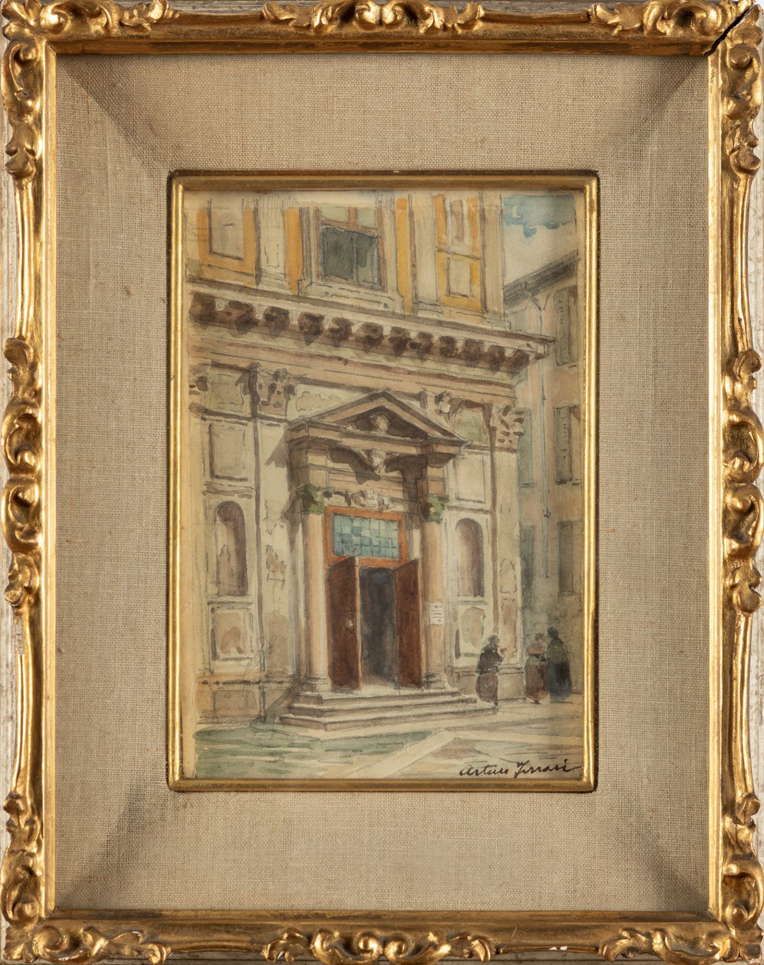 Arturo Ferrari (Milano 1861-1932) - Milan, Church of San Vito in Pasquirolo - Bild 2 aus 3