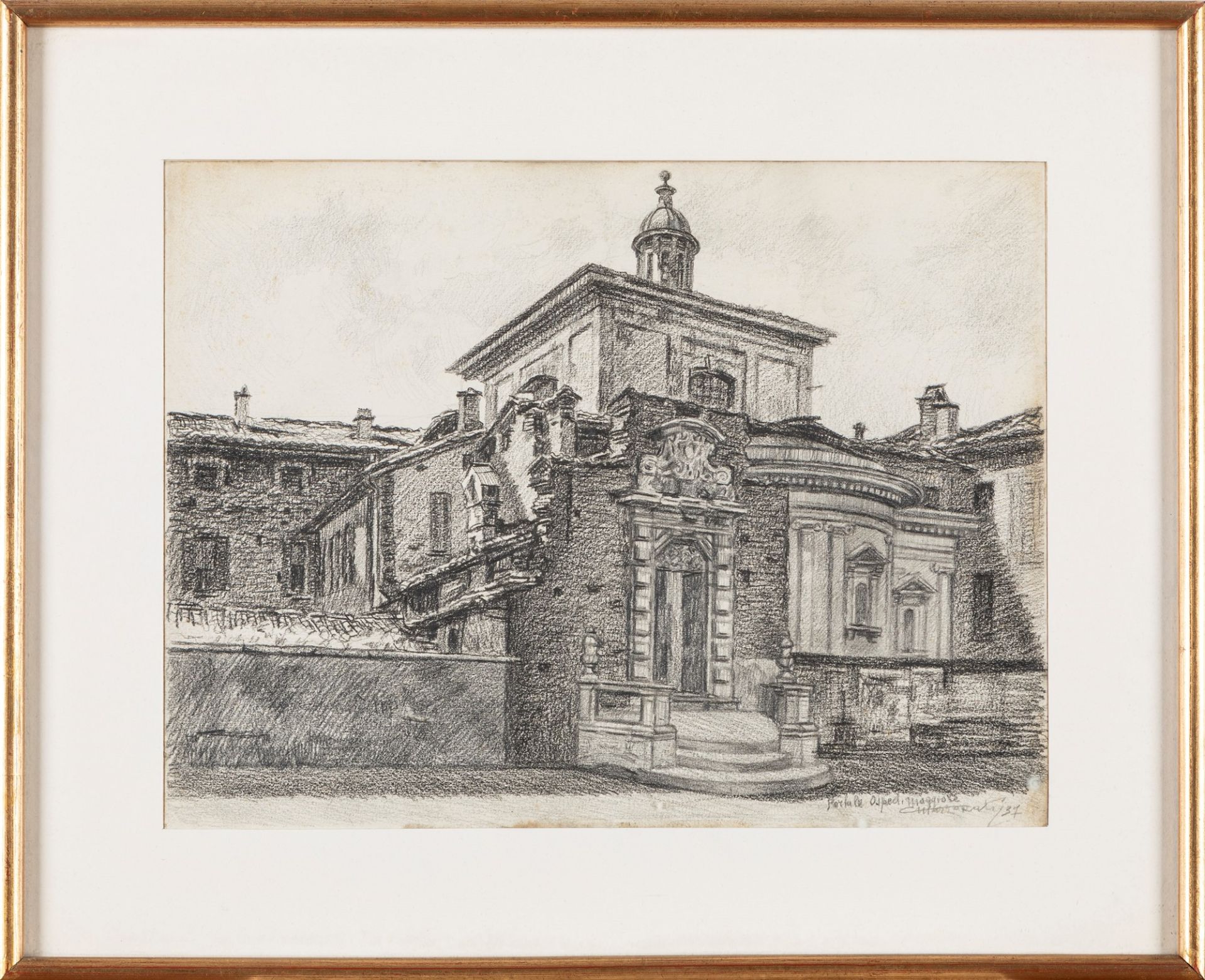 Carlo Marzorati (Milano 1894-Roma 1958) - Milan, Portal of the Ospedale Maggiore, 1937 - Image 2 of 2