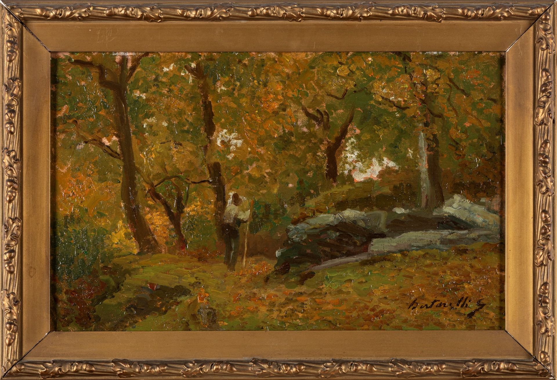 Guido Bertarelli (Milano 1886-?) - In the wood - Image 2 of 3