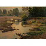Camillo Merlo (Torino 1856-1931) - The river, 1918