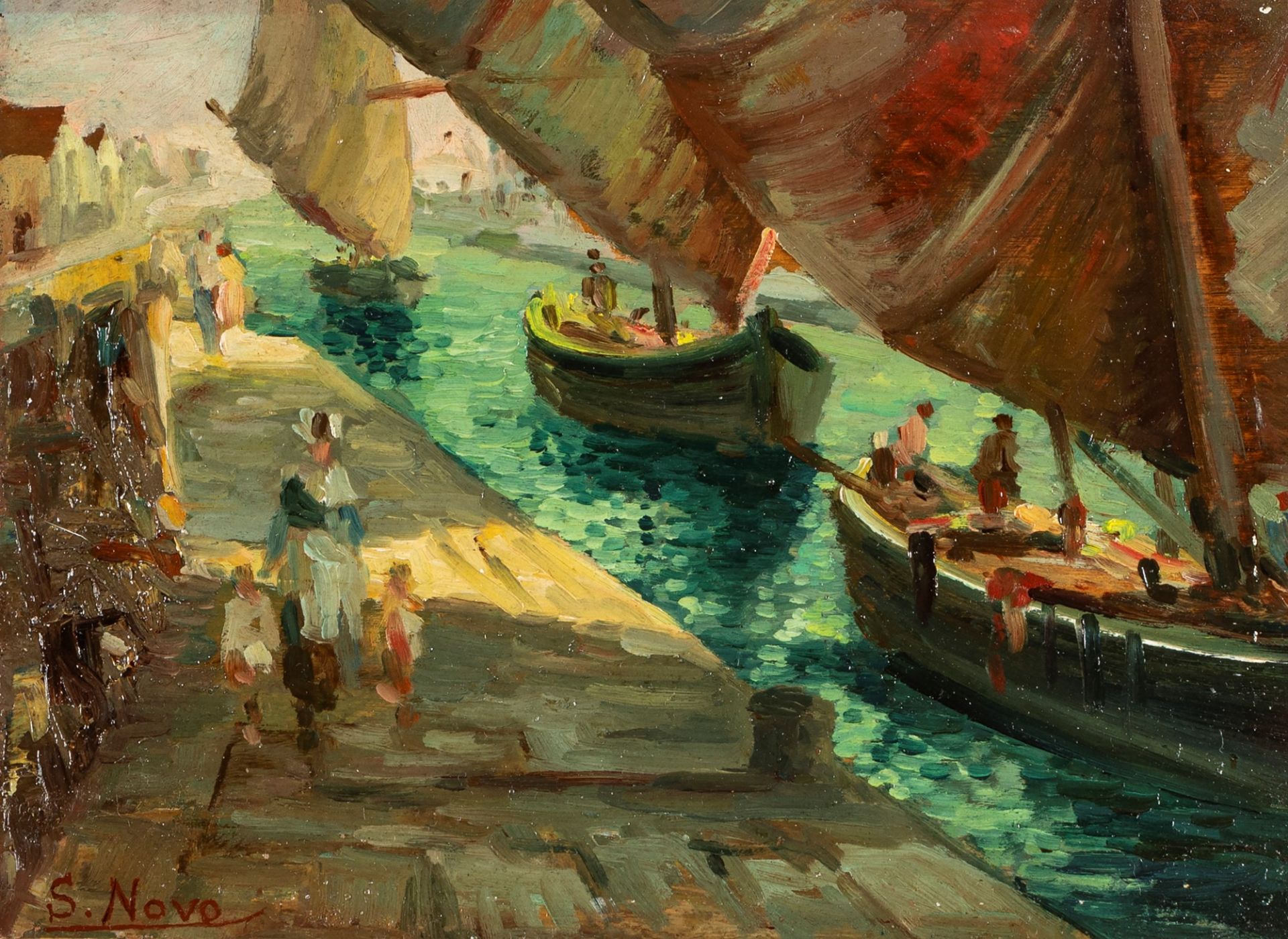 Stefano Novo (Cavarzere 1862-1947) - At the port