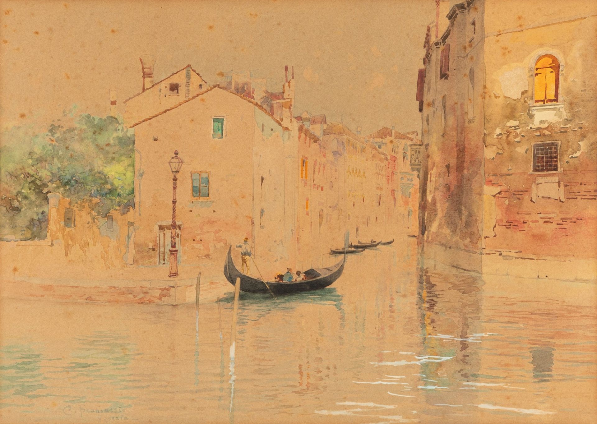Carlo Brancaccio (Napoli 1861-1920) - Venetian canal