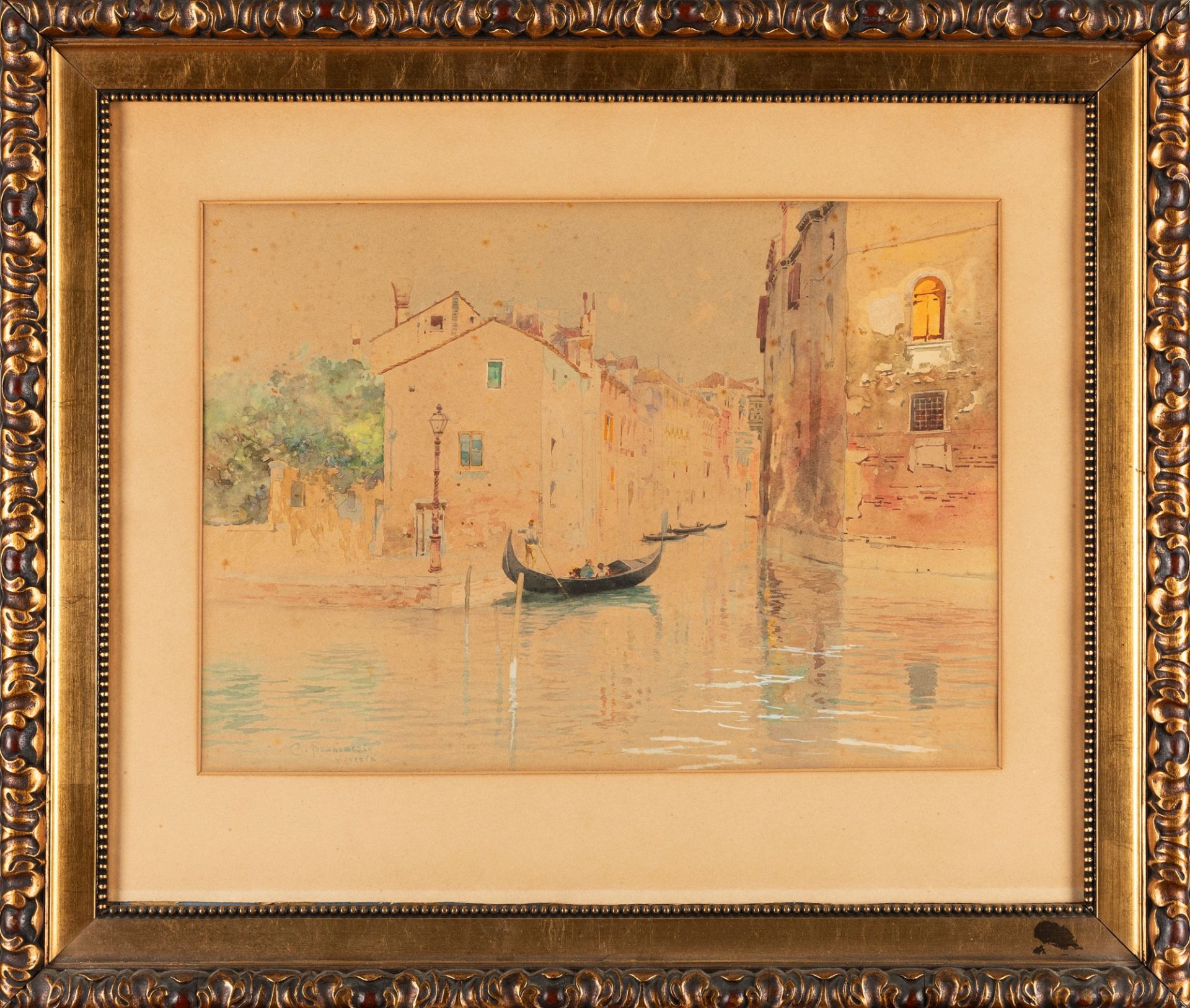 Carlo Brancaccio (Napoli 1861-1920) - Venetian canal - Image 2 of 4