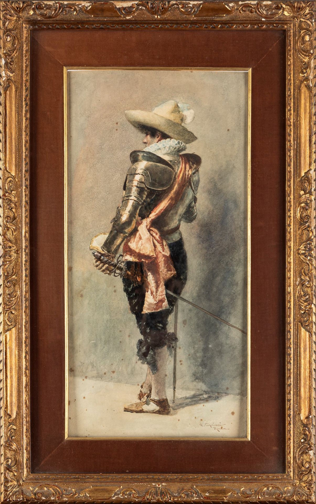 Nazzareno Cipriani (Roma 1843-1925) - Musketeer - Bild 2 aus 3