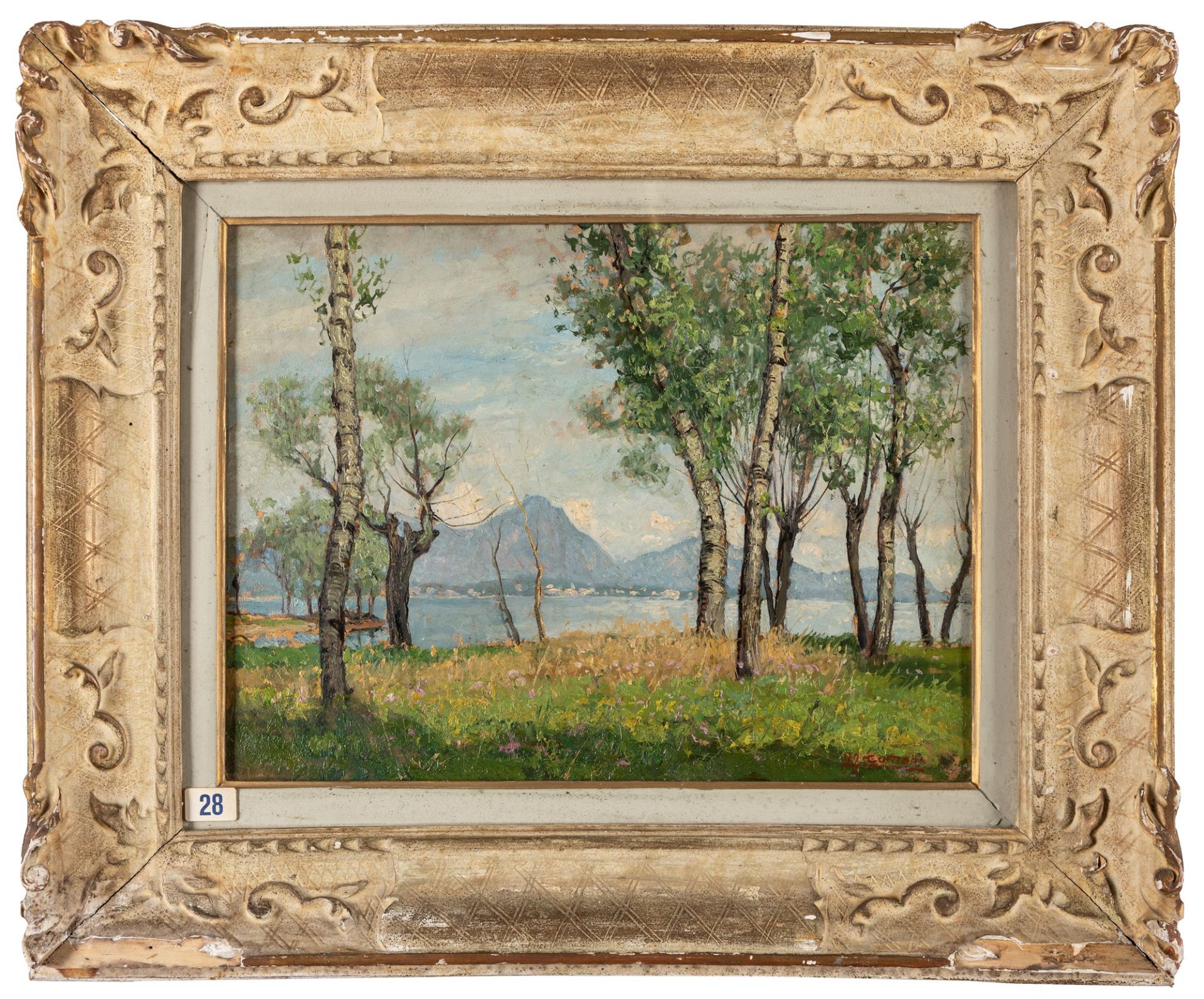 Gigi Comolli (1893-1976) - Lake landscape - Image 2 of 3