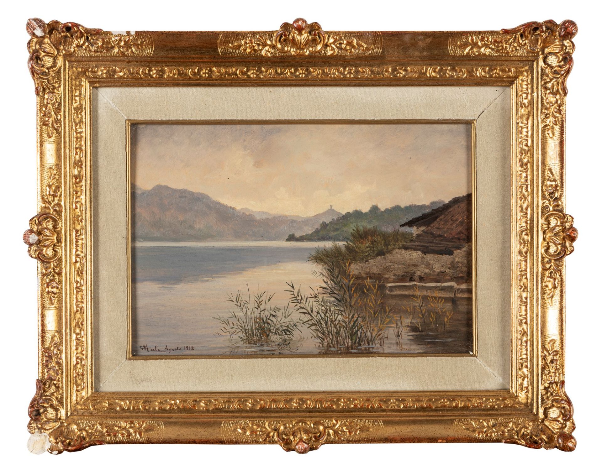 Camillo Merlo (Torino 1856-1931) - Lake Orta (Pella), 1912 - Image 2 of 3