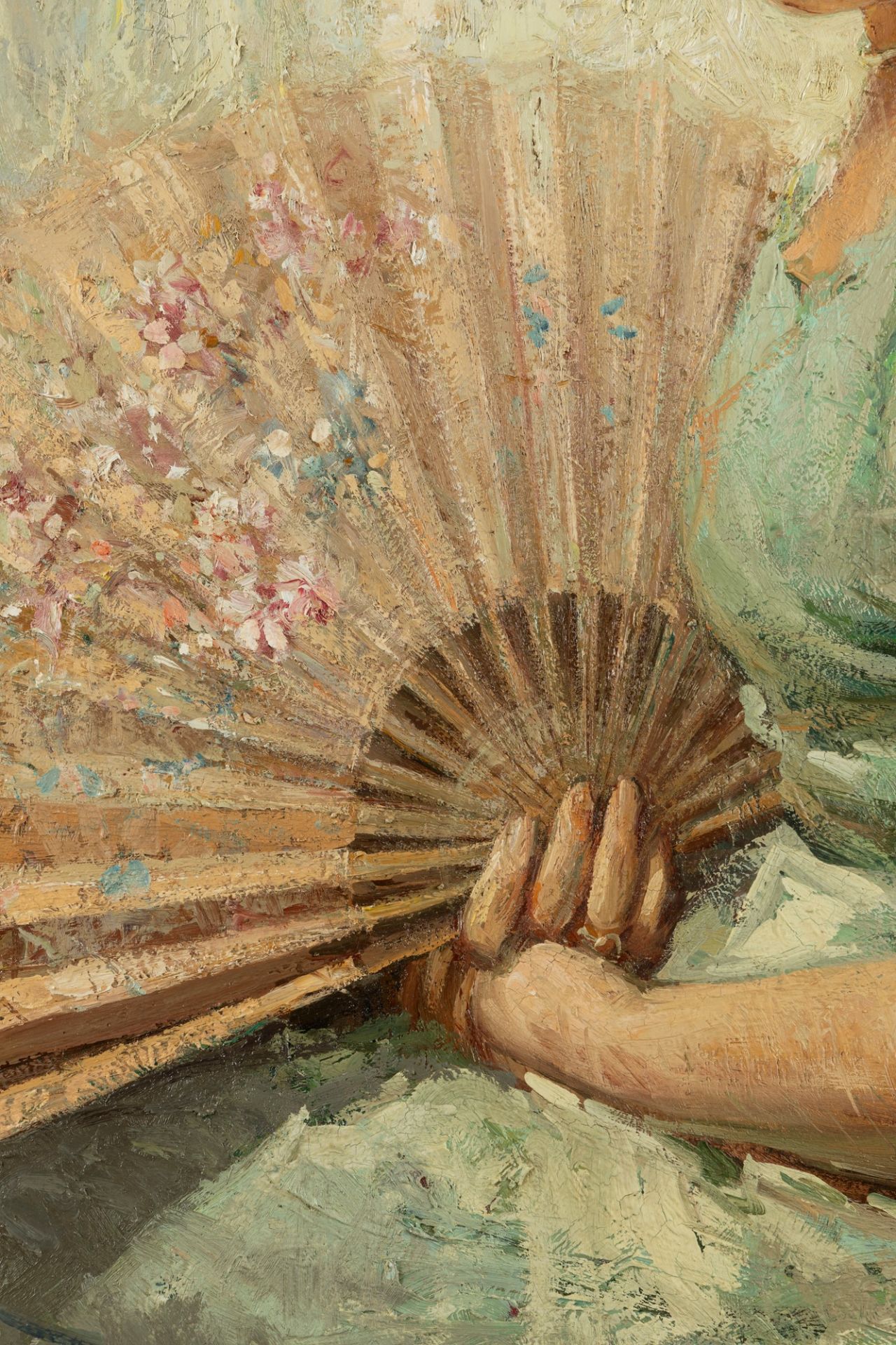 Alberto Amorico (Foggia 1906-Rho 1983) - Girl with fan, 1948 - Image 4 of 5