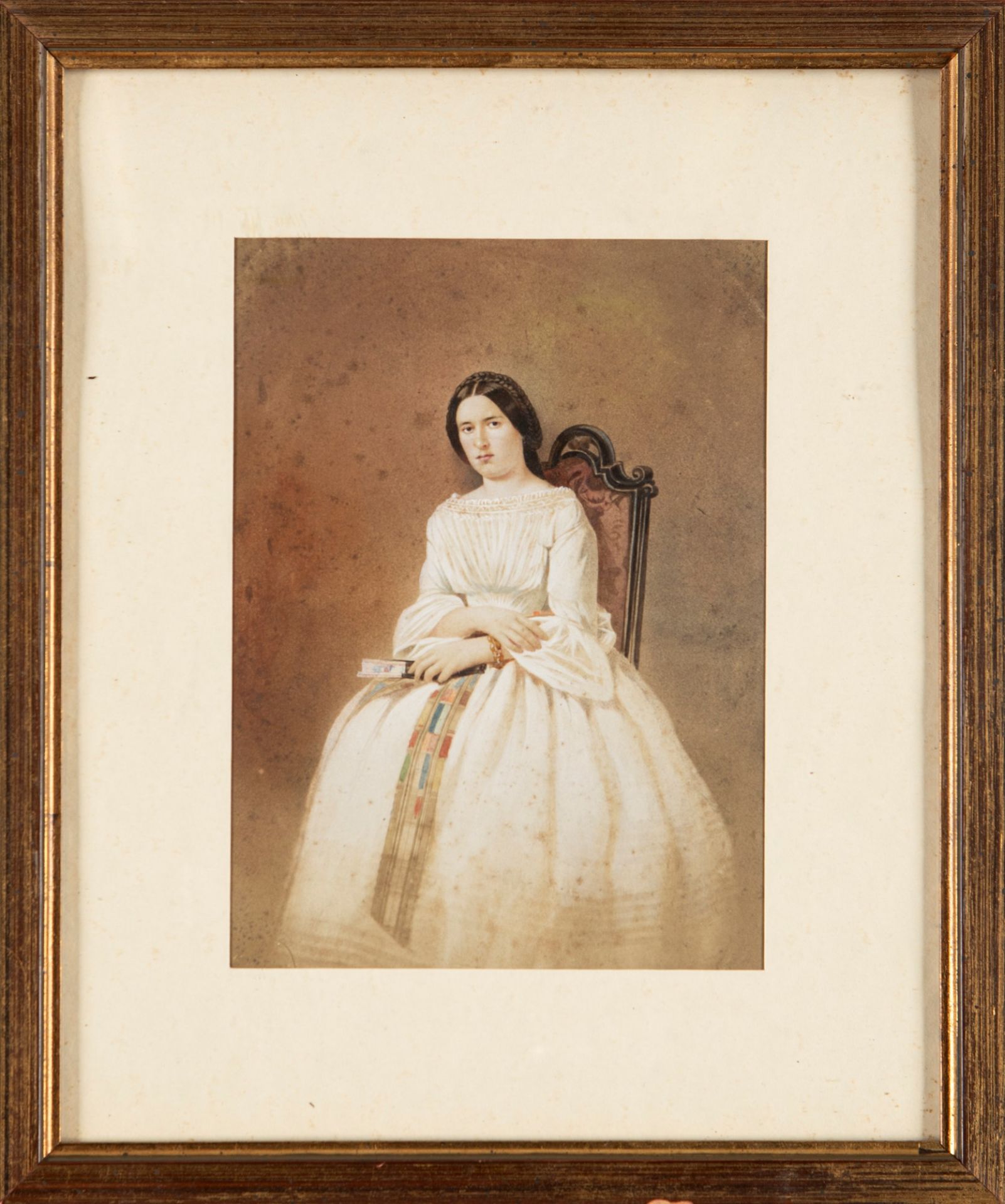 Scuola del secolo XIX - Female portrait - Image 2 of 3